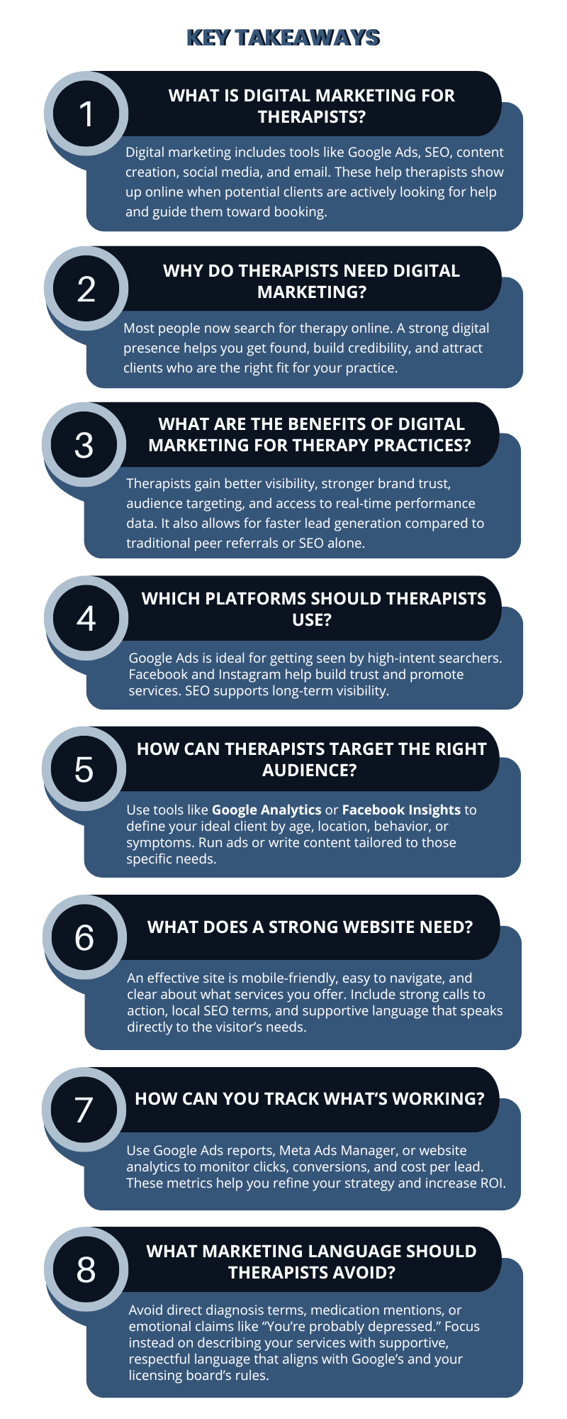 Digital Marketing for Therapists - Key Takeaways 